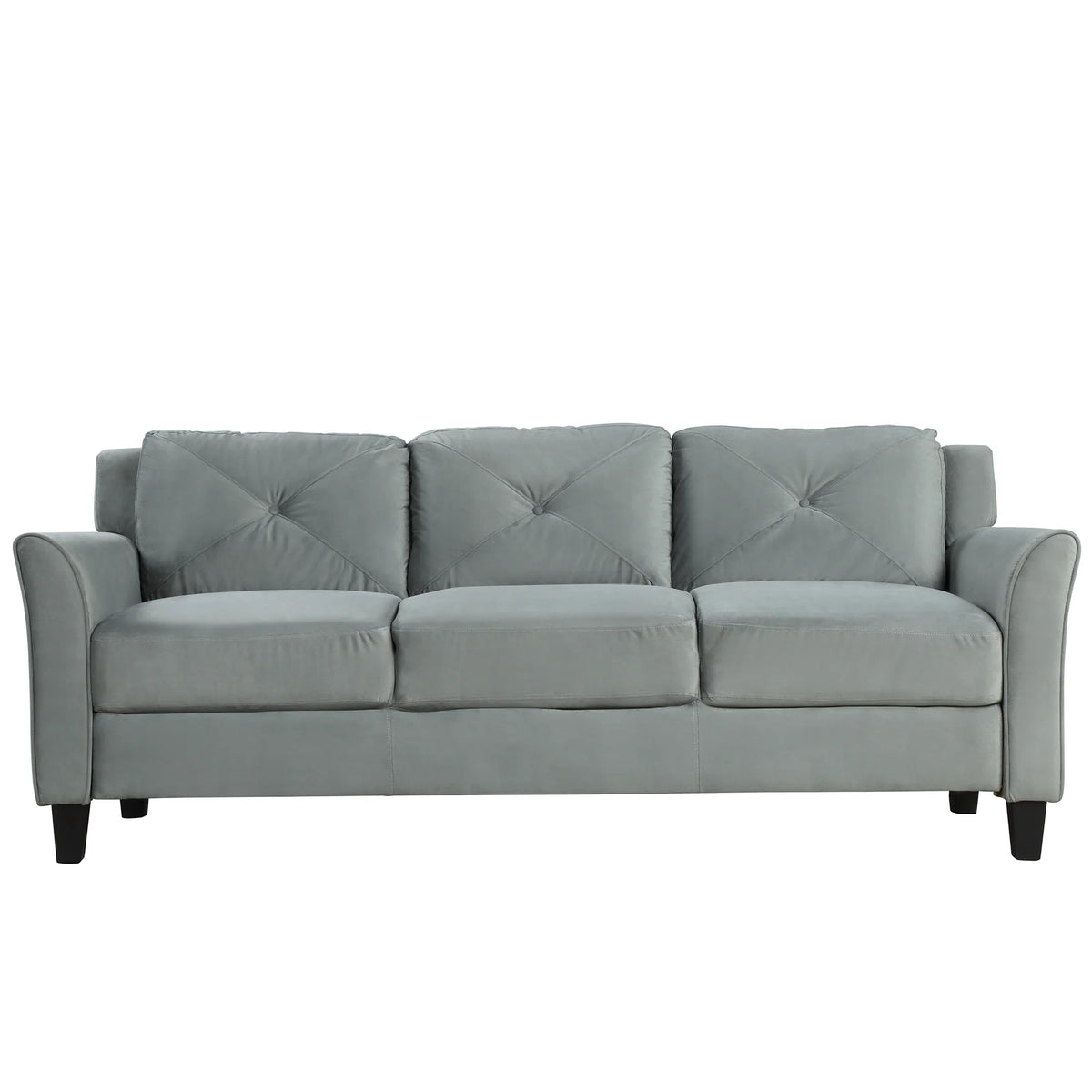 Grey 3 Piece Button Tufted Sectional Sofa Set D222832