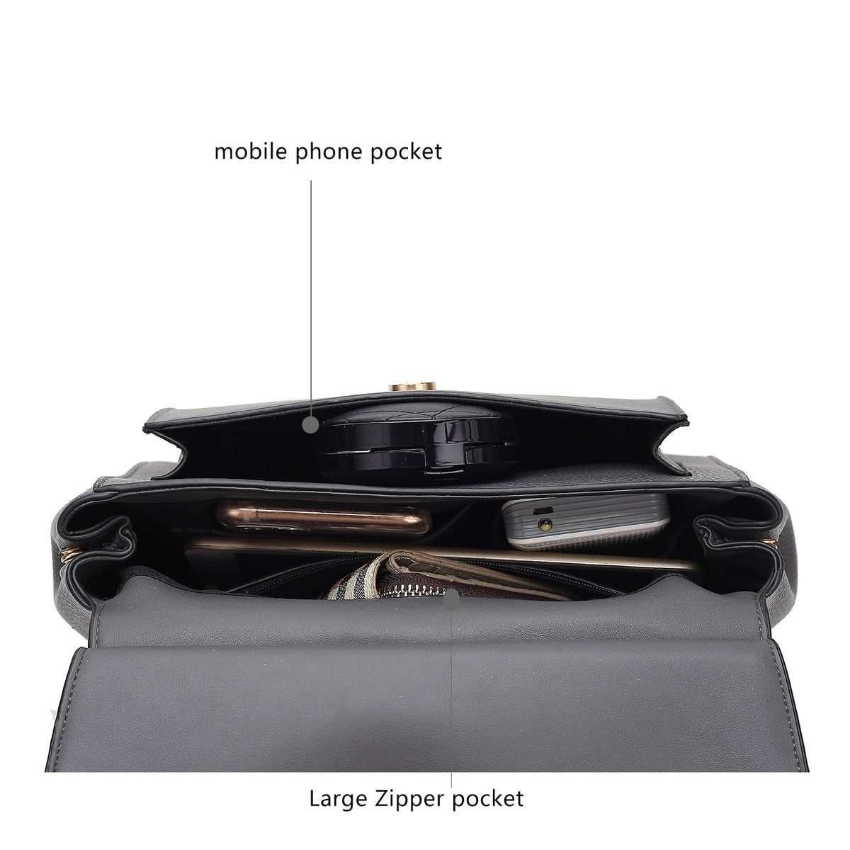 Vegan Leather 3-in-1 Satchel, Backpack and Crossbody D265035
