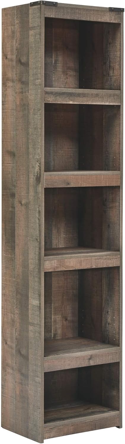 Rustic Pier Bookcase with 3 Adjustable Shelves, Gray Pine H5796