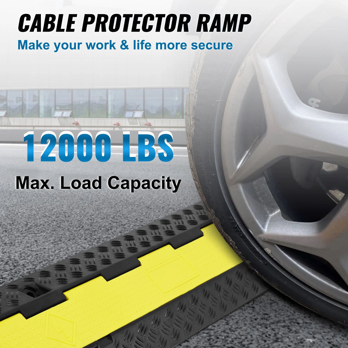 3 PCs 2 Channel Cable Protector Ramp E83420