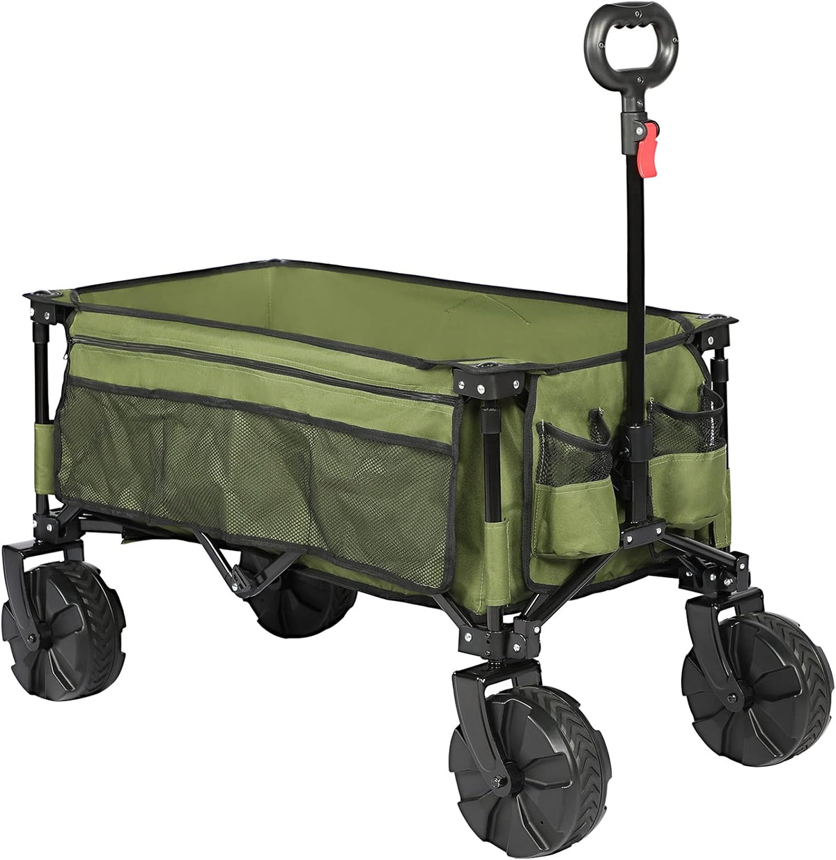 Blue Collapsible Utility Wagon with Side Bag I371