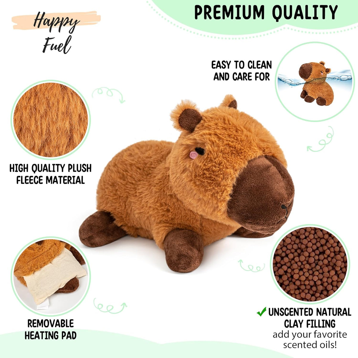 1.5 lbs Unscented Heating Pad Plush Stuffed Animal Y186065