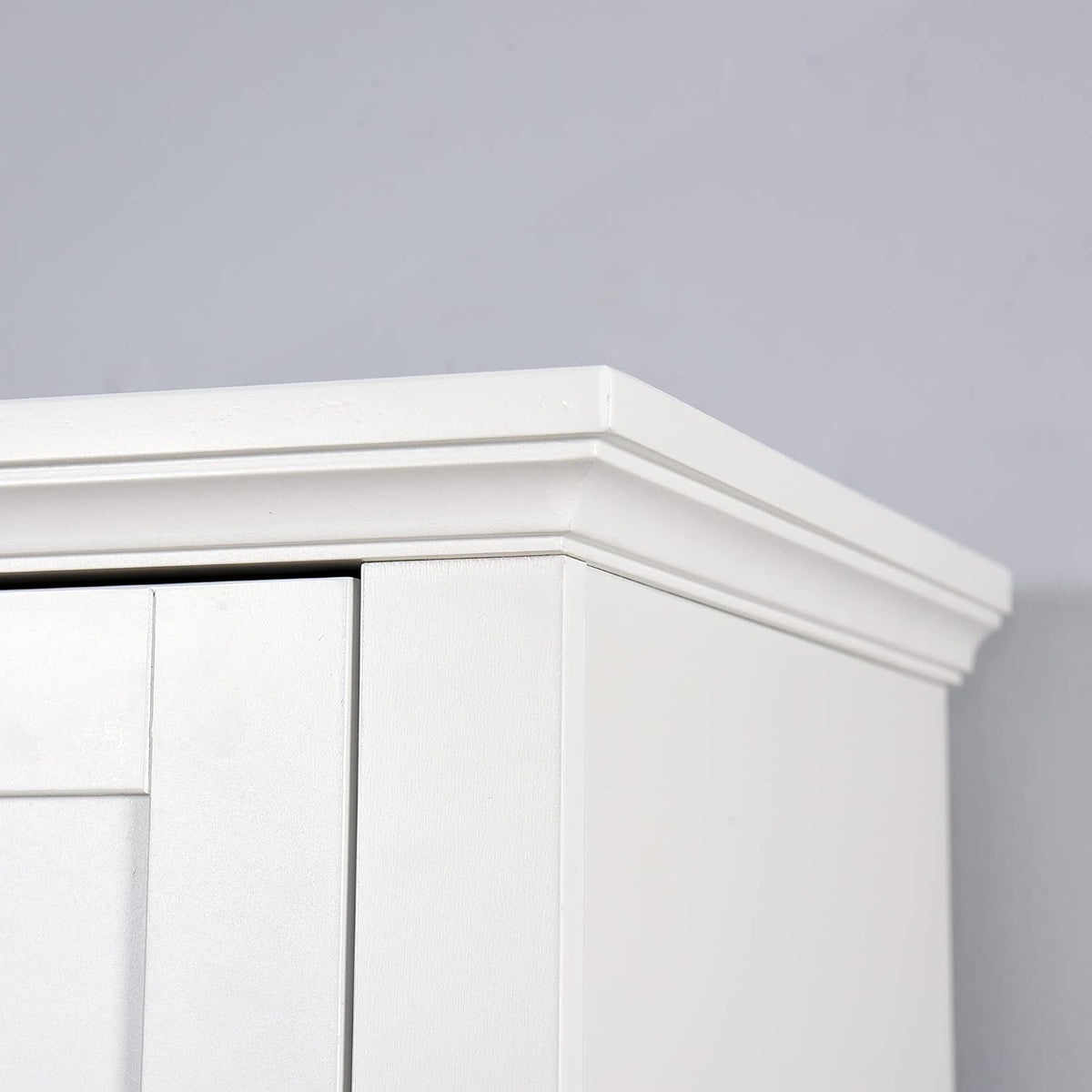 White 15.7"L x 11.8"W x 67"H Narrow Bathroom Storage Cabinet with Shelves and Door X97338