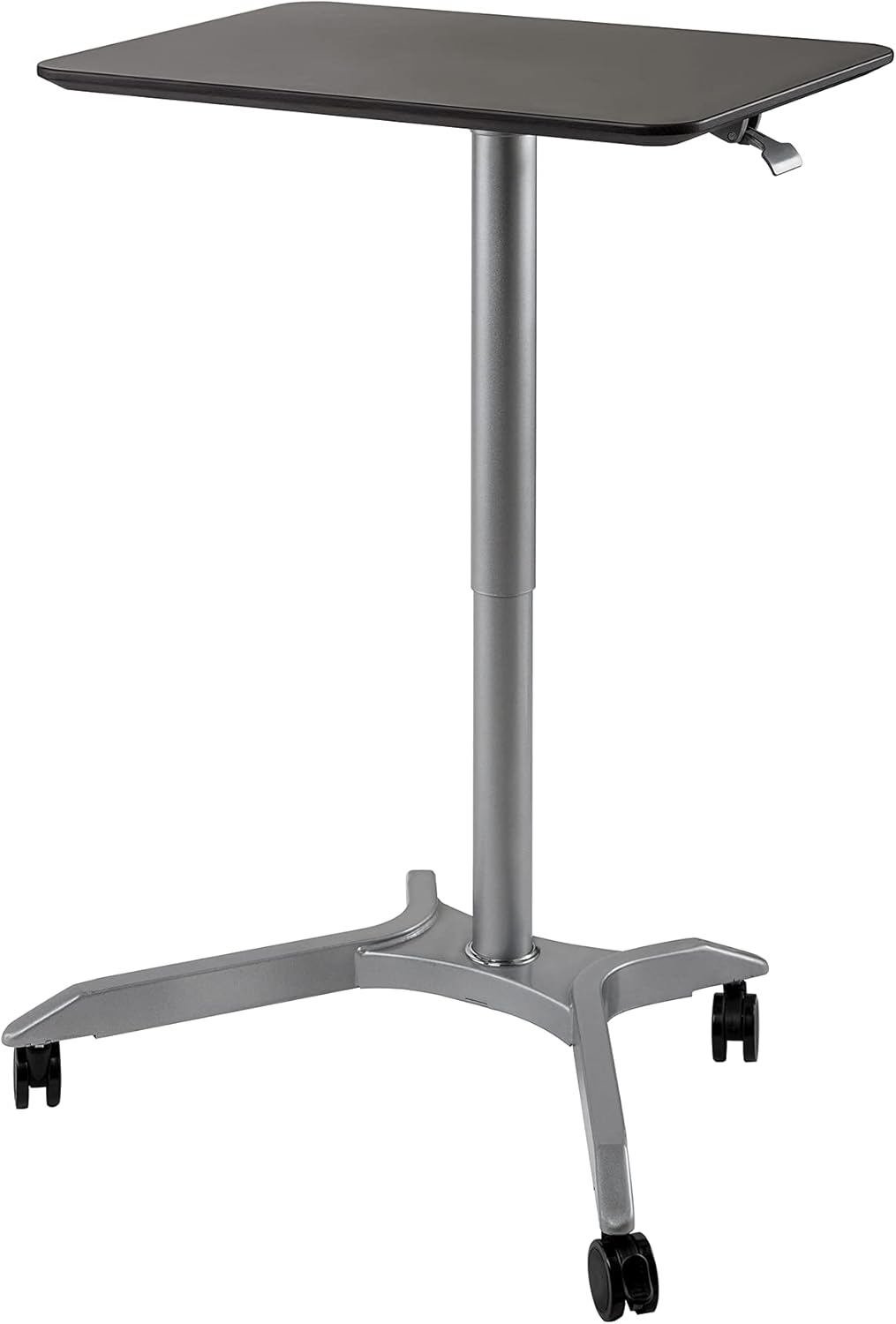 Black Mobile Rolling Height Adjustable Laptop Workstation Desk R619419