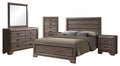 Brown Wood 6 Piece King Bedroom Set J923940