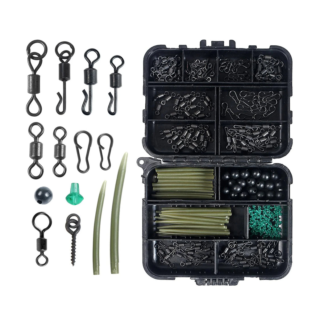 Carp Fishing Rolling Swivels Beads Stopper Accessories T925782