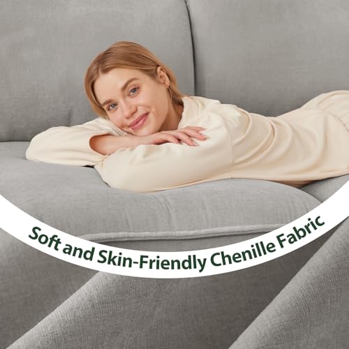 Ivory Beige Chenille Modular Sectional Sofa C6009
