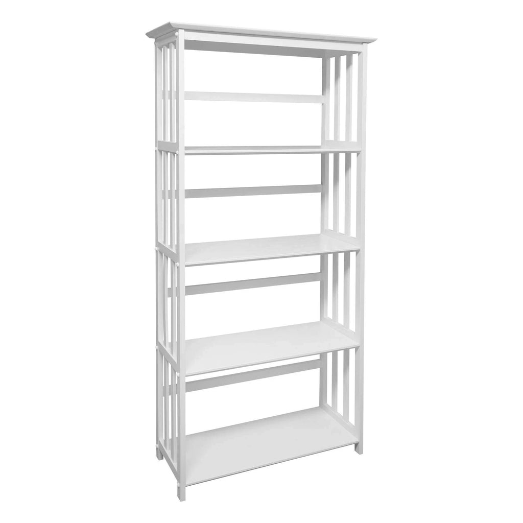 White 5-Shelf Bookcase T7463