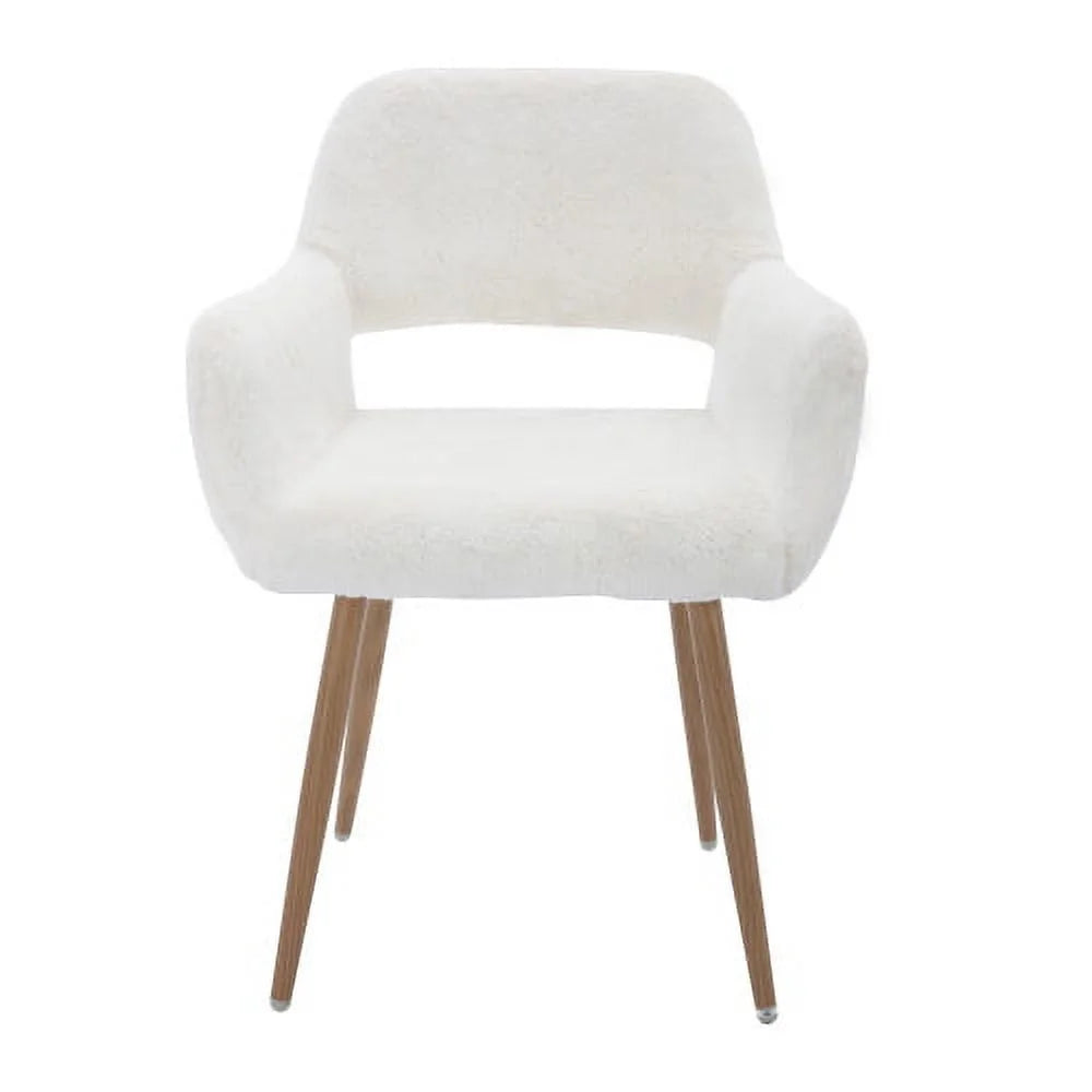 Faux Fur Dining Chairs with Solid Steel Leg I251