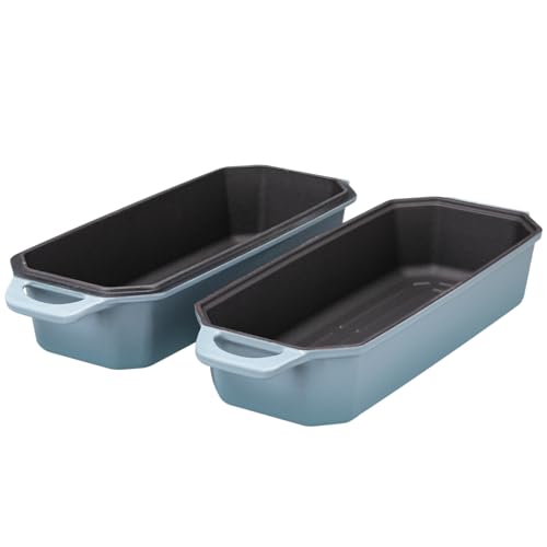 DarkCyan Enameled Cast Iron 9x5 Inch Loaf Pan with Lid O8700