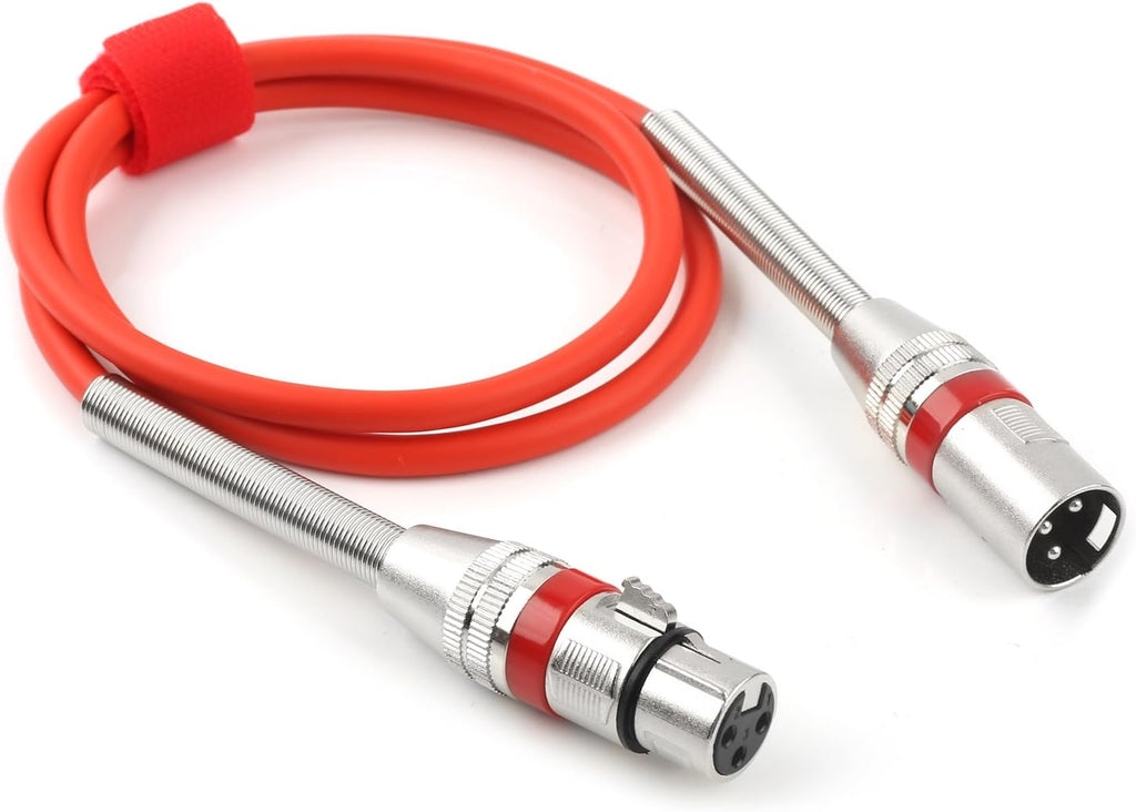 6 Pack Multi-Color 3.3 feet XLR Male to Female Microphone Cable P4655