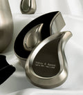 Brushed Pewter Tear Drop Keepsake Cremation Urn Set N45644