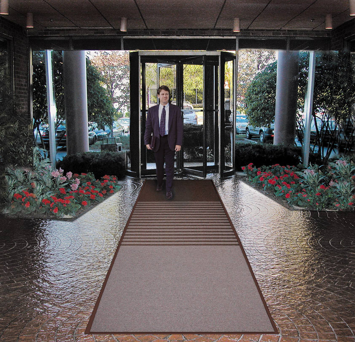 Gray Carpeted Runner 6 x 12 ft I636483