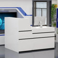 L-Shaped Black Reception Desk T933