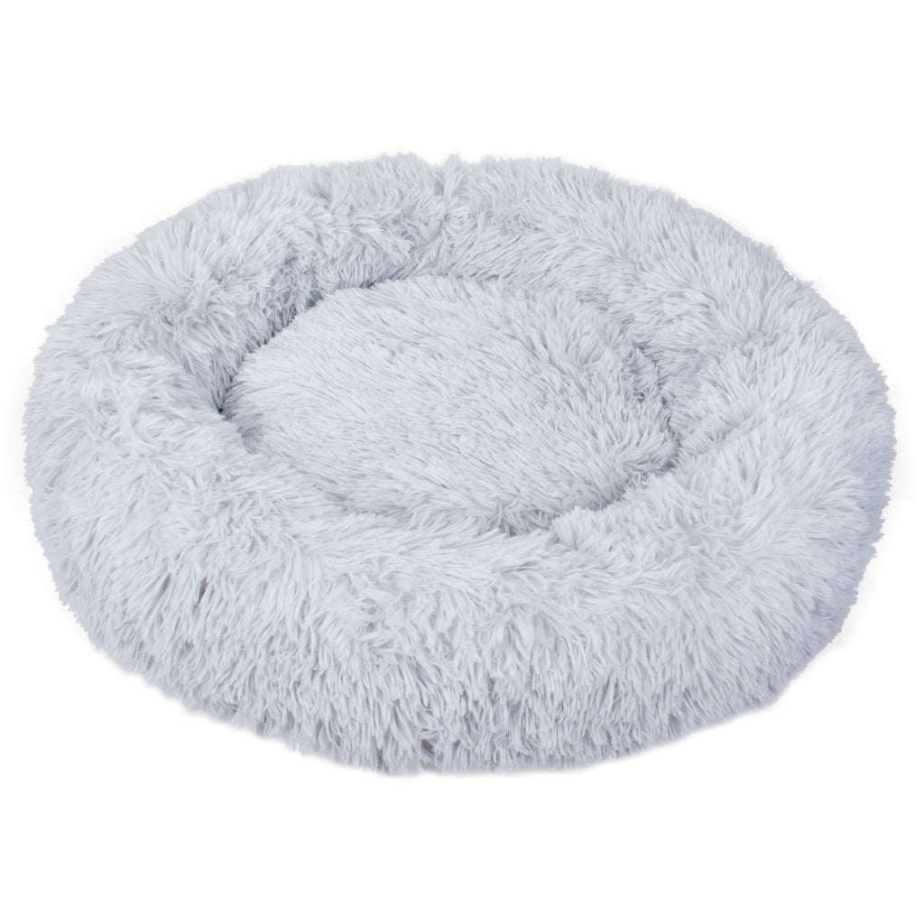 Dark Grey Round Donut Pet Bed Y95378