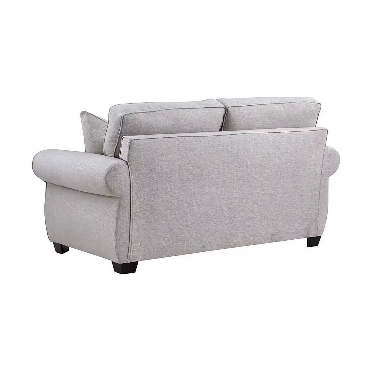 Cream Fabric Loveseat with Rolled Arms B830