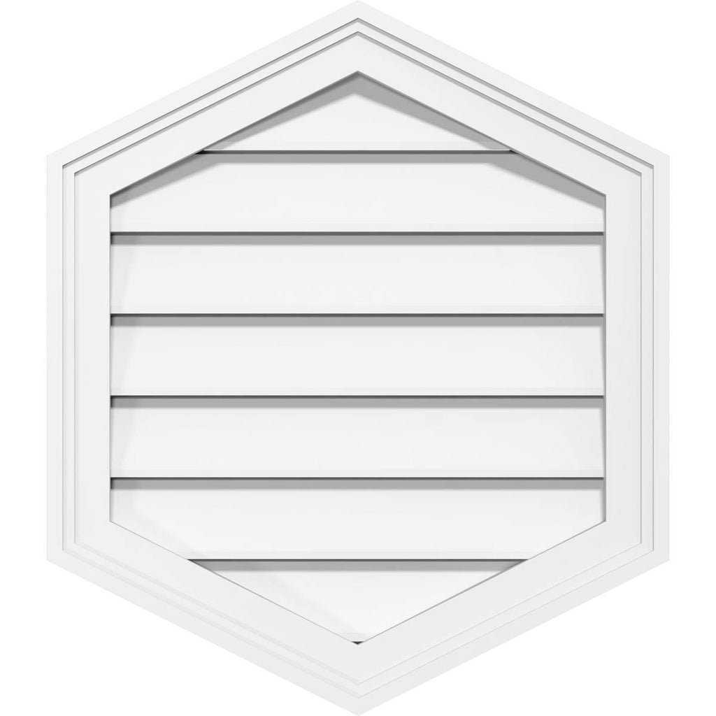 Vertical Peaked Surface Mount PVC Gable Vent A797552