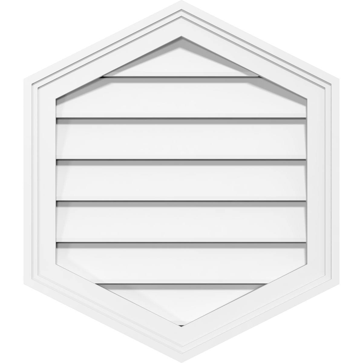 Vertical Peaked Surface Mount PVC Gable Vent A797552