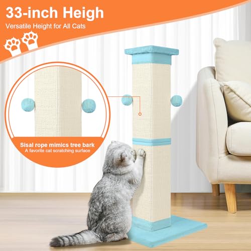 33 Inch Sisal Cat Scratching Post M8096