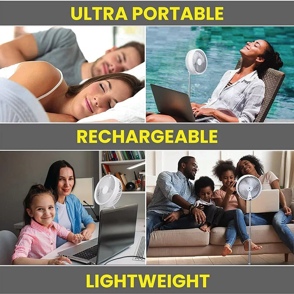 2in1 Foldable Portable Rechargeable Fan L36338