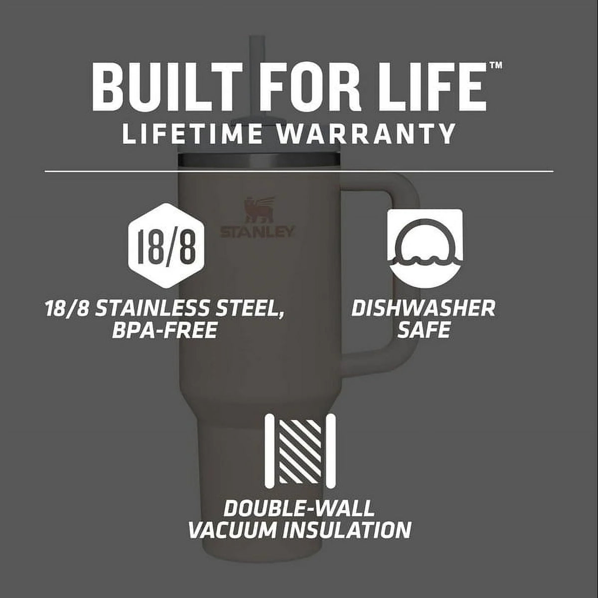 40oz Stainless Steel Tumbler Black Q334274