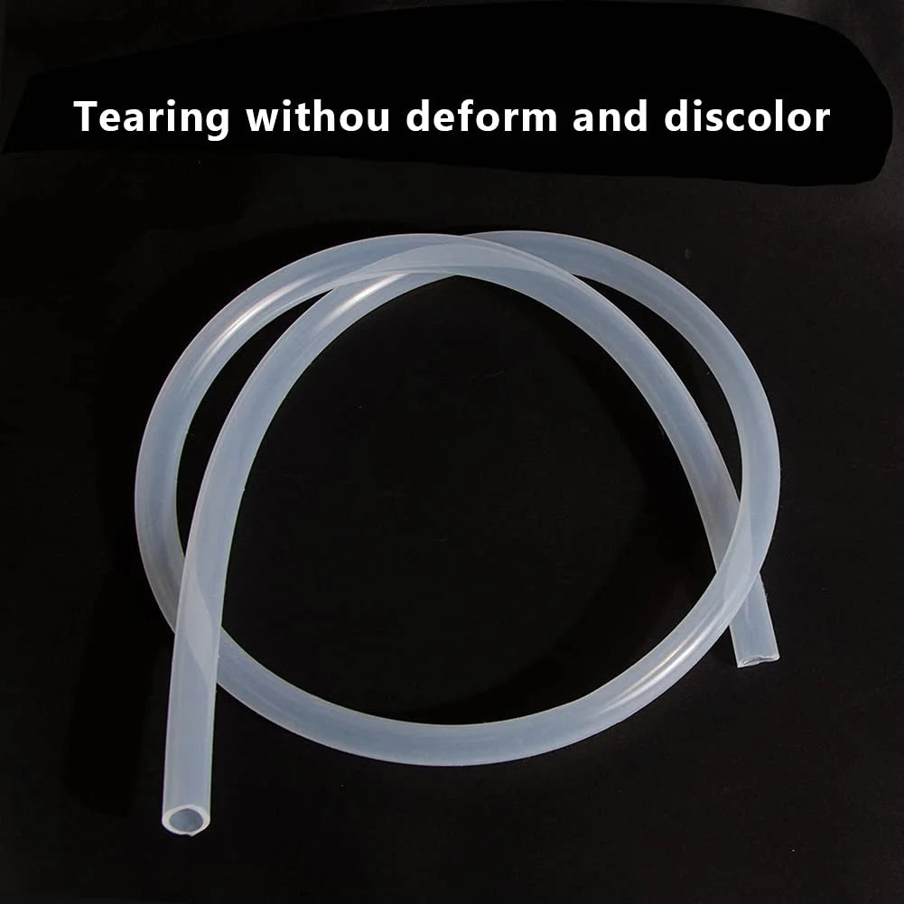 3/16" ID x 3/8" OD Silicone Tubing Food Grade Pure Silicon Tube, 3.28ft Length D7989