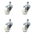 Set of 4 Nylon Swivel Caster with Wheels and Stem Y85488