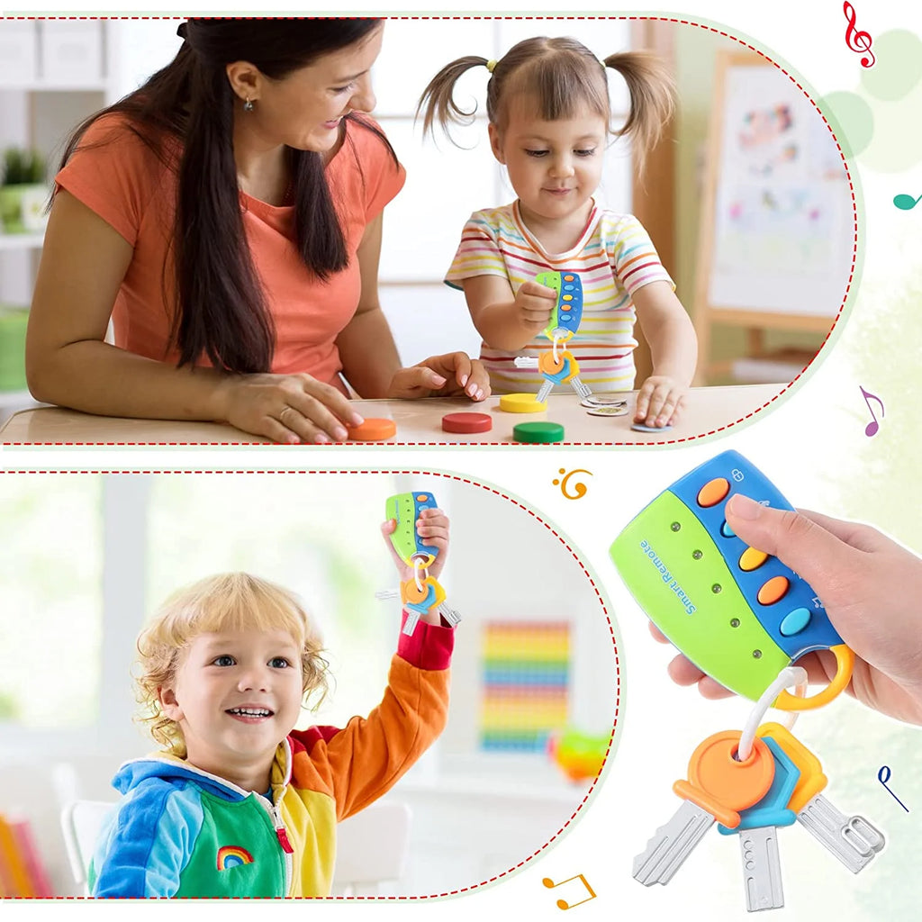 Blue Musical Smart Remote Key Toy with Sound and Lights O55662