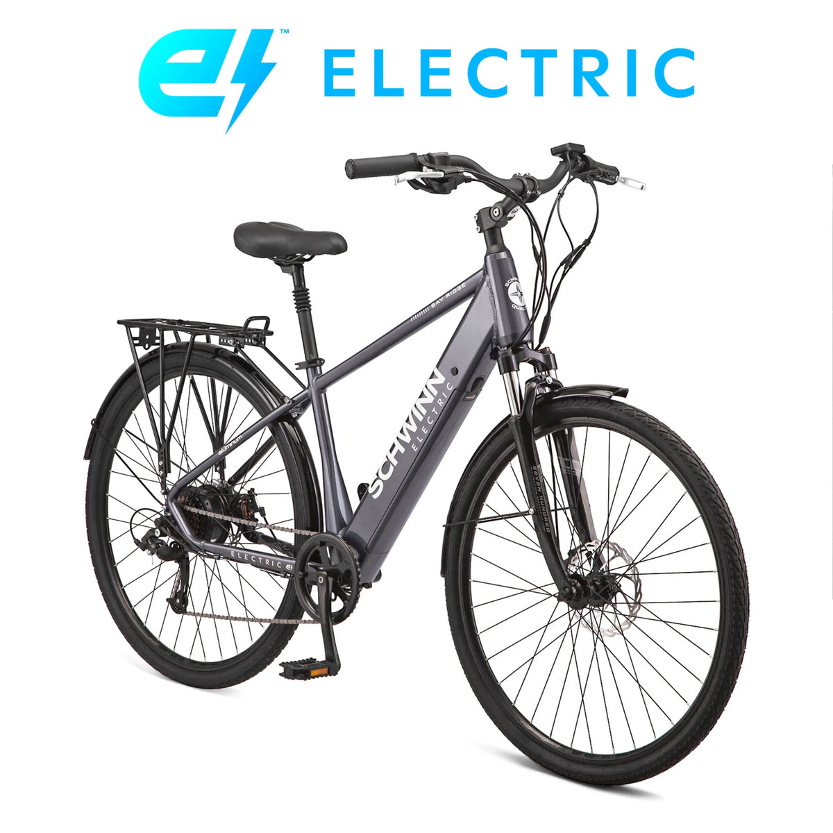 700c 7 Speed 250w Hybrid Electric Bike Aurora White X4388