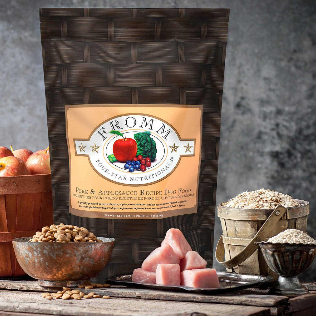 Pork & Applesauce Dry Dog Food J6124