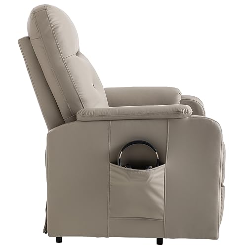 Grey Leather Electric Power Lift Recliner Chair with Massage Z8389