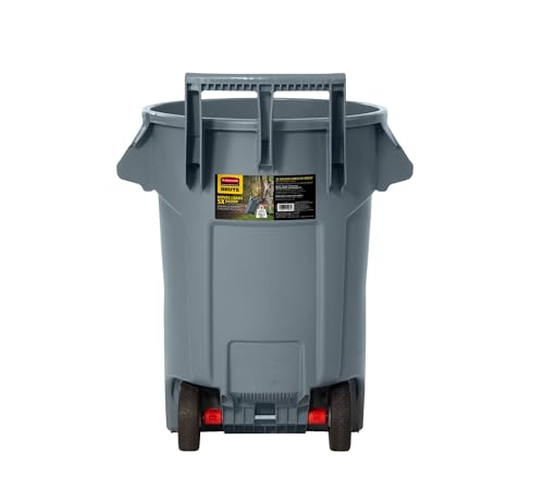 32 Gal Gray Vented Wheeled Trash Container B7257