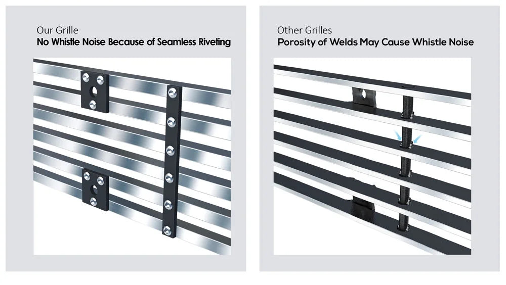 Full Face Stainless Steel Chrome Billet Grille Grill Insert C224