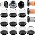 16PCS Black Square Furniture Sliders for Carpet and Hardwood Floors Q45702