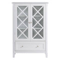 White Wood Accent Cabinet with Two Doors Q17272