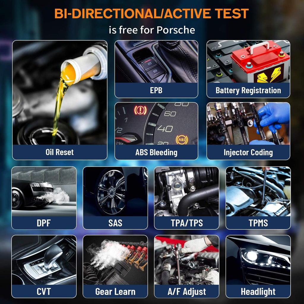 All Systems Obd2 Scanner with Oil Reset EPB SAS TPMS Battery Registration X69407