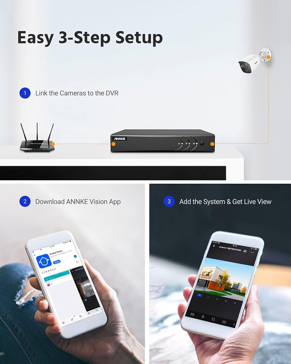 8CH 5MP Lite Surveillance Security Camera System with 1TB Hard Drive V954