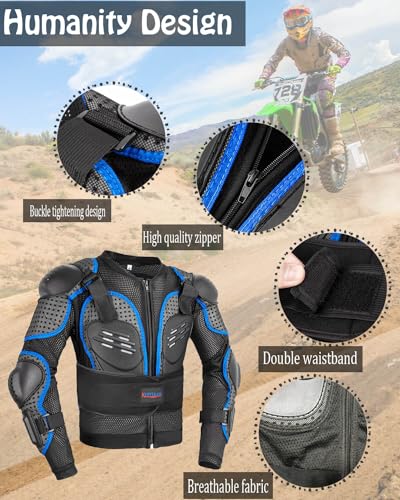 Kids Motorcycle Jacket with Chest Back Elbow Protection P722