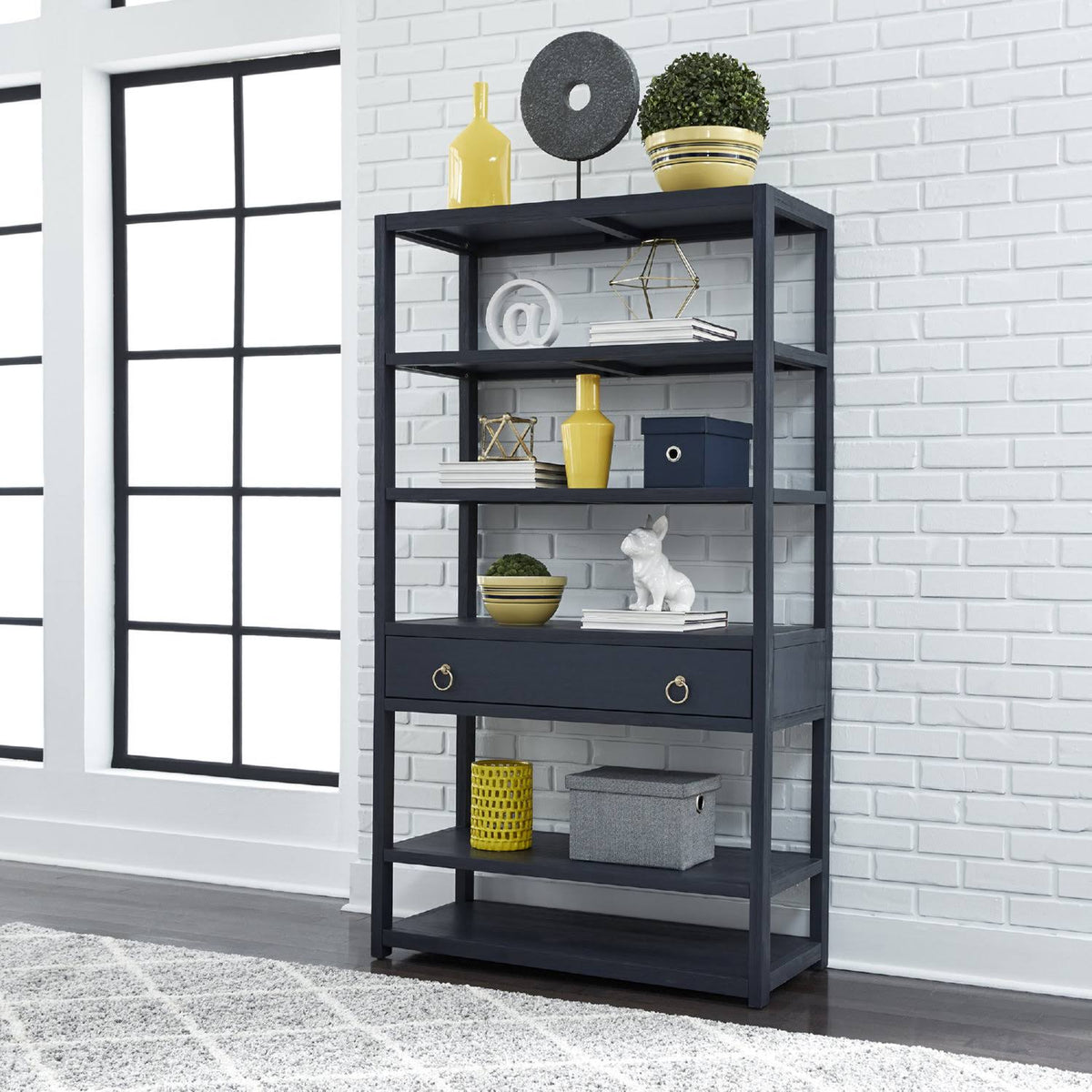 Midnight Accent Bookcase L2518