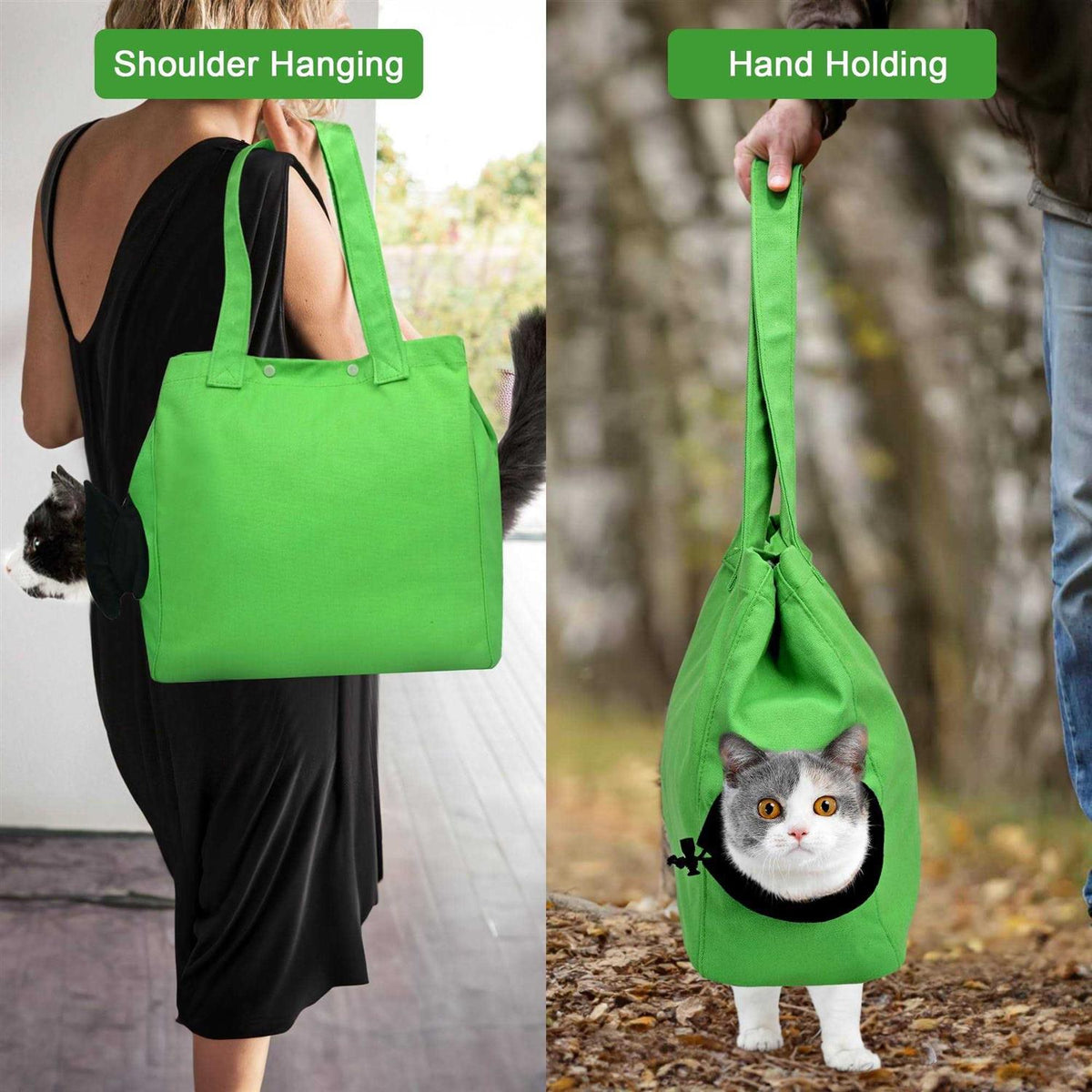 Green L Soft Cat Carrier Sling Bag M800159