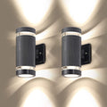 2 Pack LED Up and Down Outdoor Wall Lights Aluminum Waterproof 3000k 5W J89279