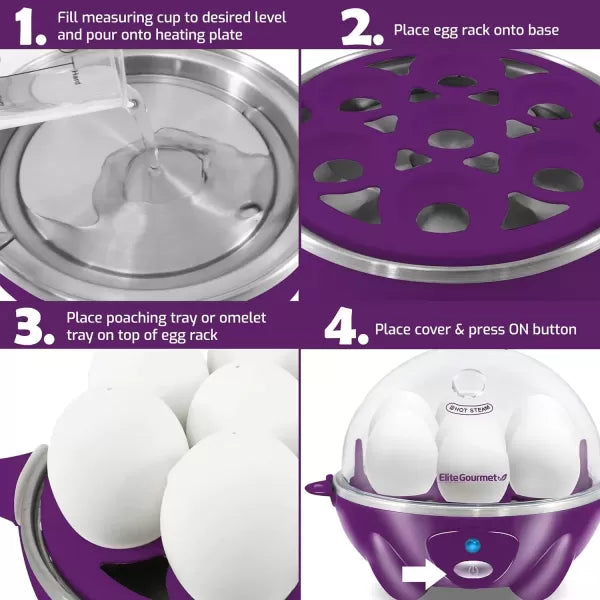 Electric 7 Egg Capacity Cooker T1625