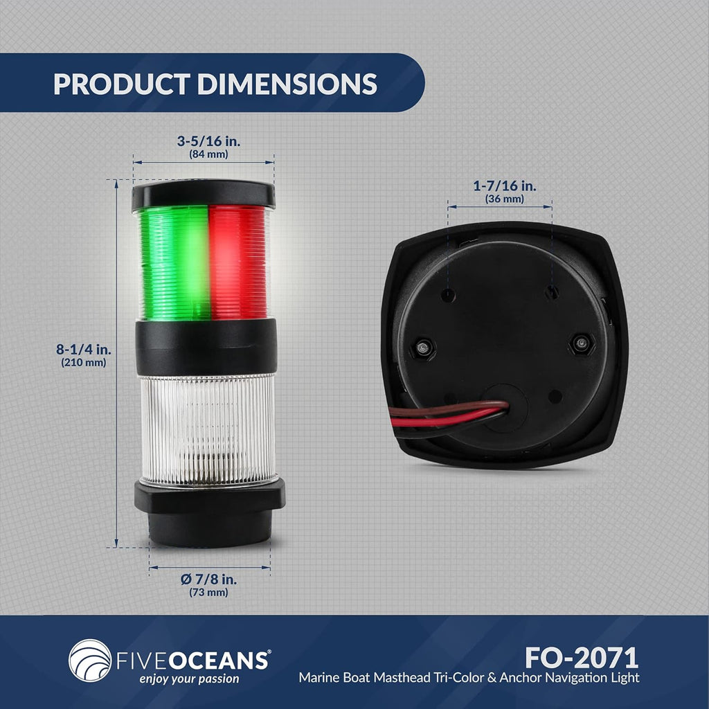 Boat Masthead Tri-Color Anchor Navigation Light F57706
