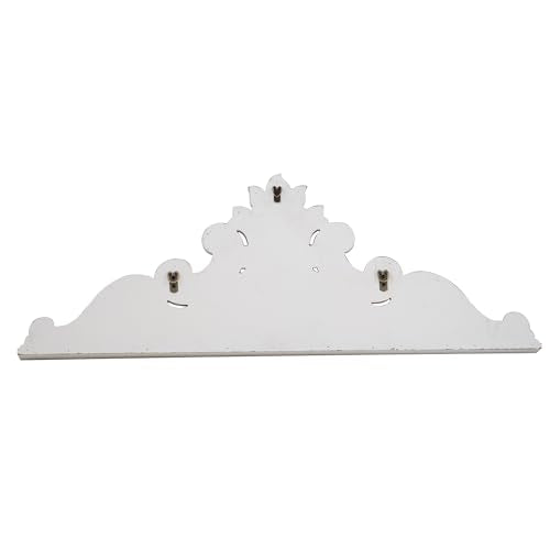 White Wood Floral Carved Wall Sculptures P4797