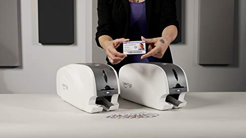 ID Card Printer Bundle with USB Camera, Color Ribbon, and PVC Cards V6872