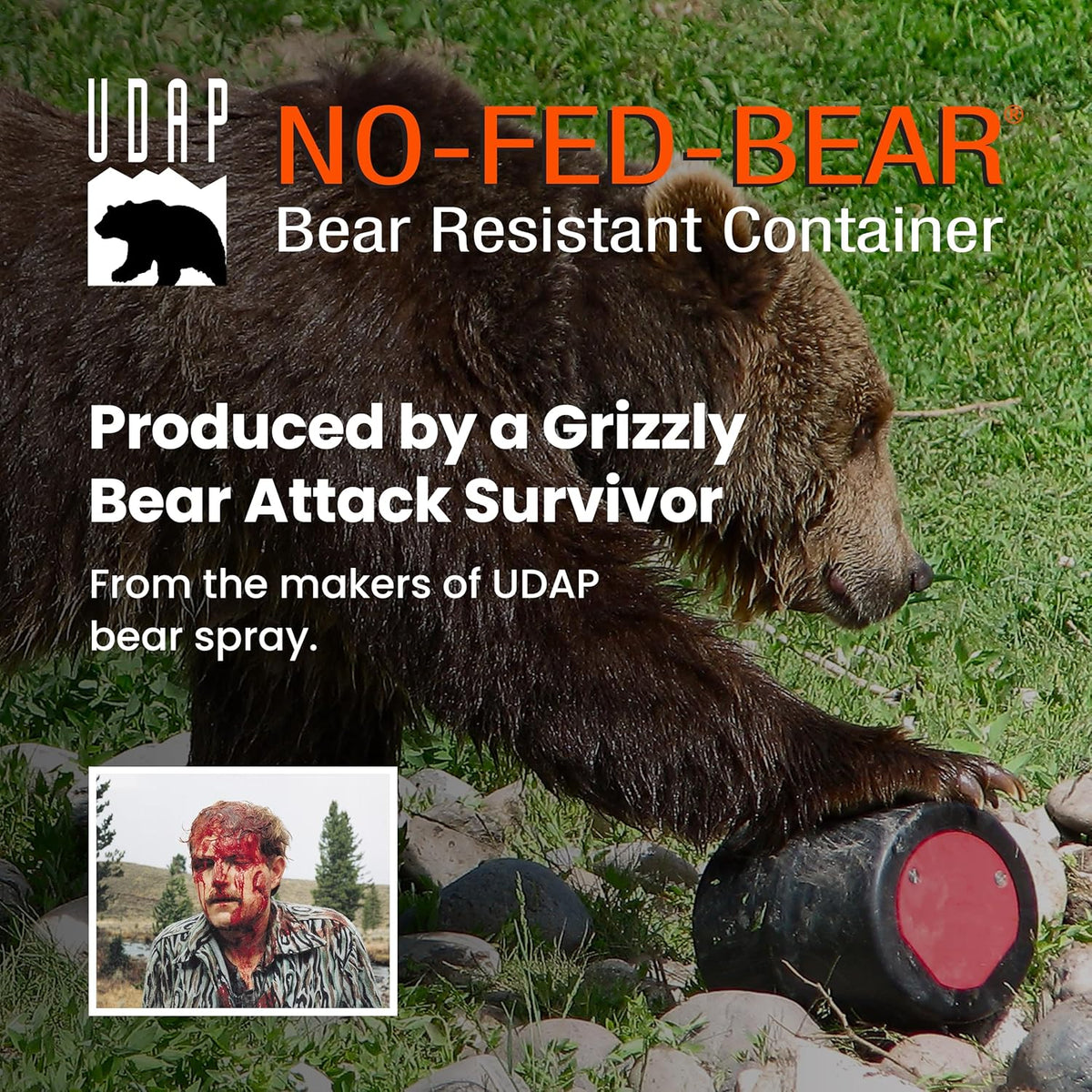 Bear Resistant Food Storage Container, 2 Gallons F520355
