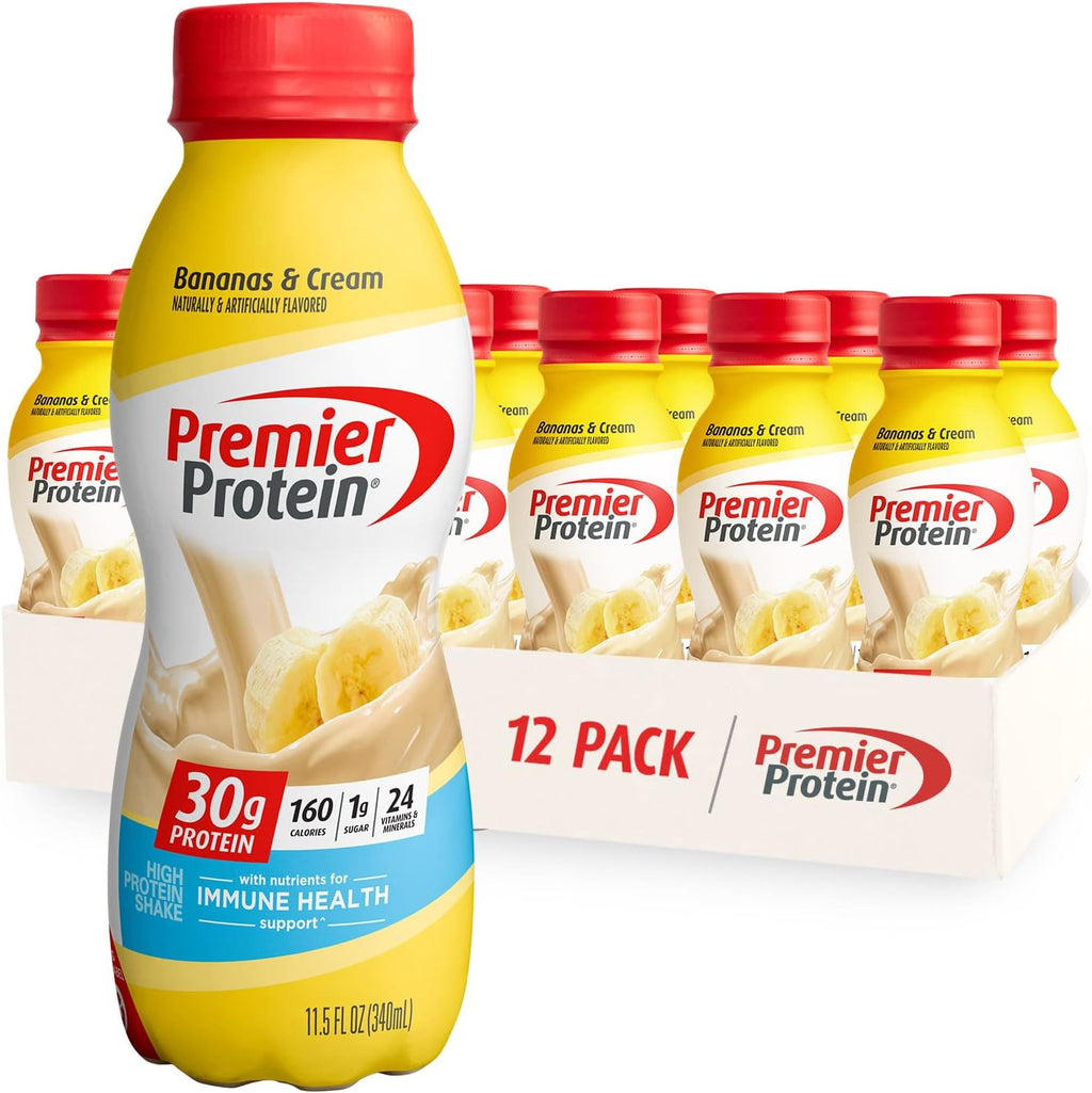 Vanilla & Bananas & Cream Protein Shake, 30g Protein, 1g Sugar, 12 Pack D51017