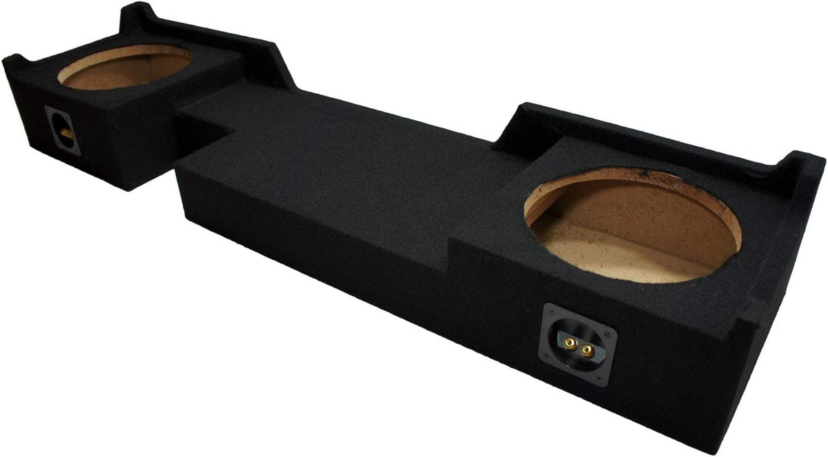 Compatible with Ford F150 Extended Super Cab Truck 2004-2008 Dual 10 Subwoofer Sub Box Speaker Enclosure S571