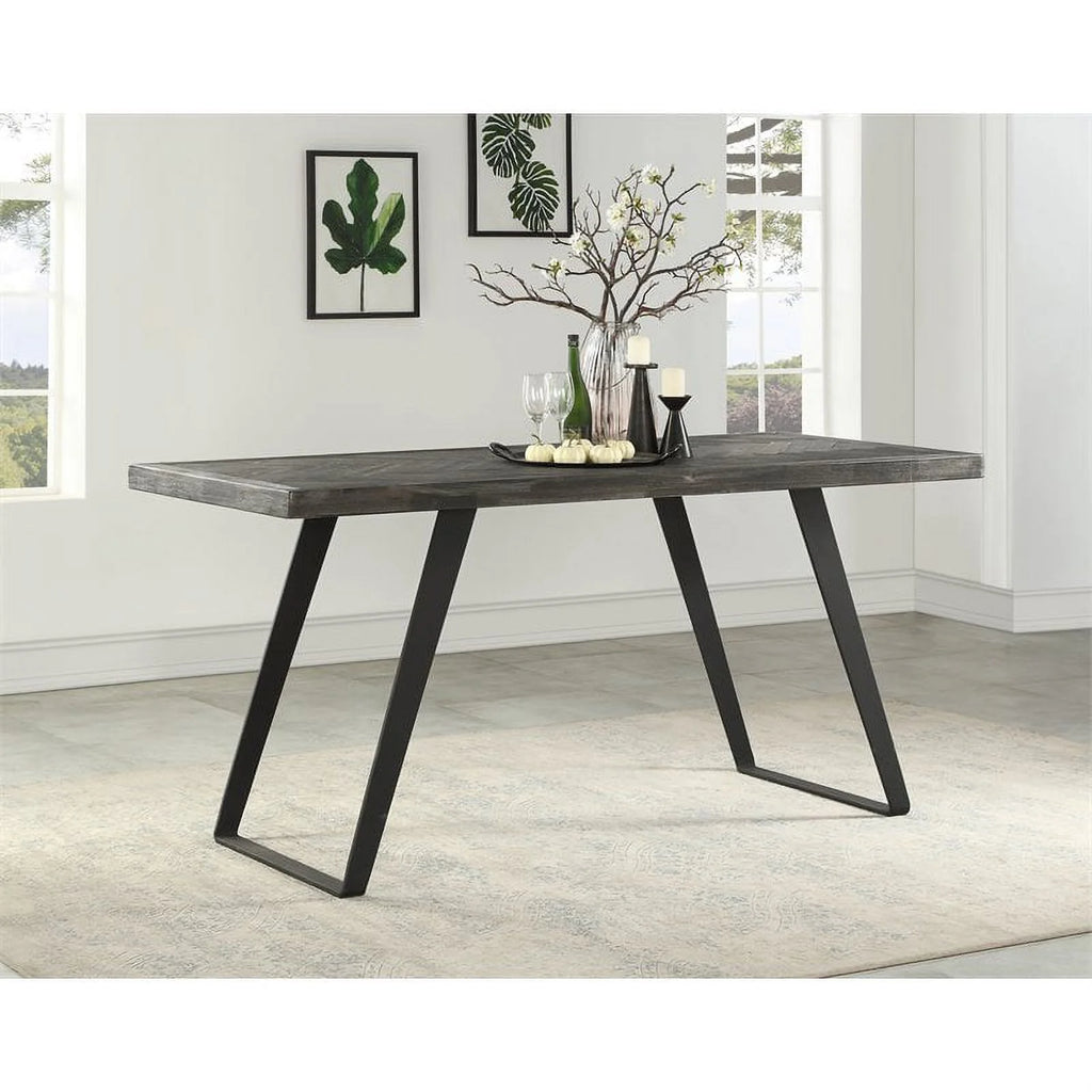 Wood Herringbone Counter Height Dining Table P4354