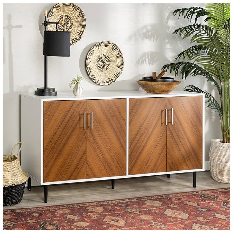58x22 Modern Wood Buffet Storage Cabinet V640